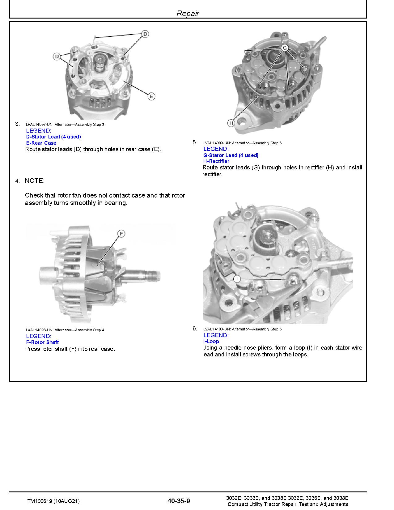 John Deere 3032E 3036E 3038E Utility Tractors Technical Manual TM100619 (3)