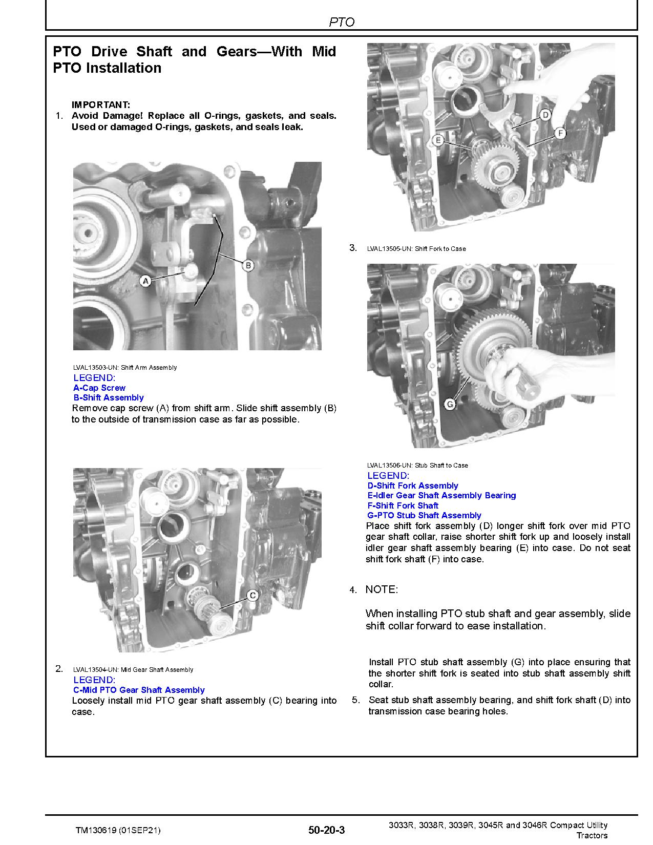 John Deere 3033R 3038R 3039R 3045R 3046R Compact Utility Tractors Technical Manual TM130619 (2)