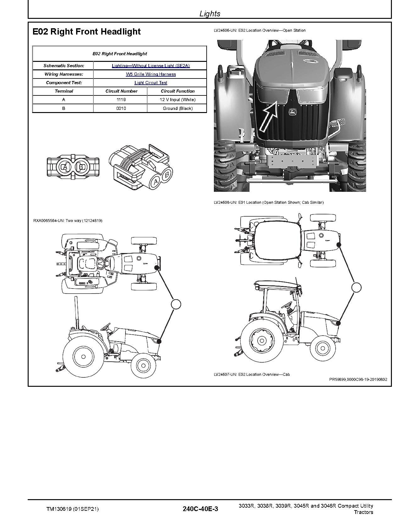 John Deere 3033R 3038R 3039R 3045R 3046R Compact Utility Tractors Technical Manual TM130619 (3)