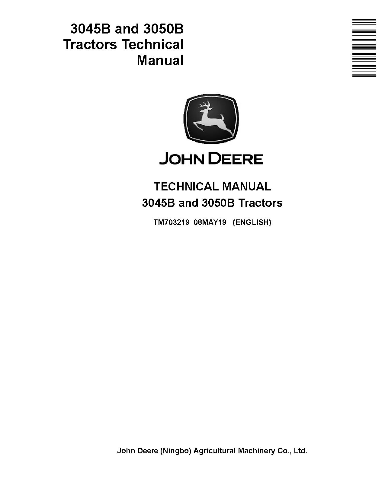 John Deere 3045B 3050B Tractors Technical Manual TM703219 (1)