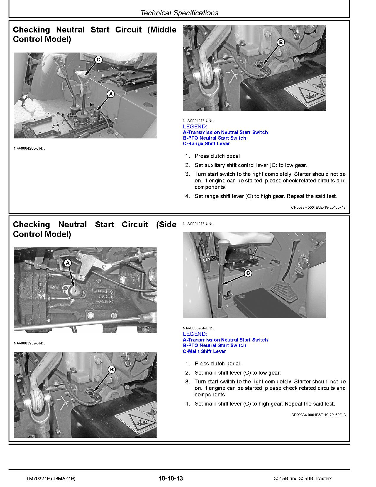 John Deere 3045B 3050B Tractors Technical Manual TM703219 (2)