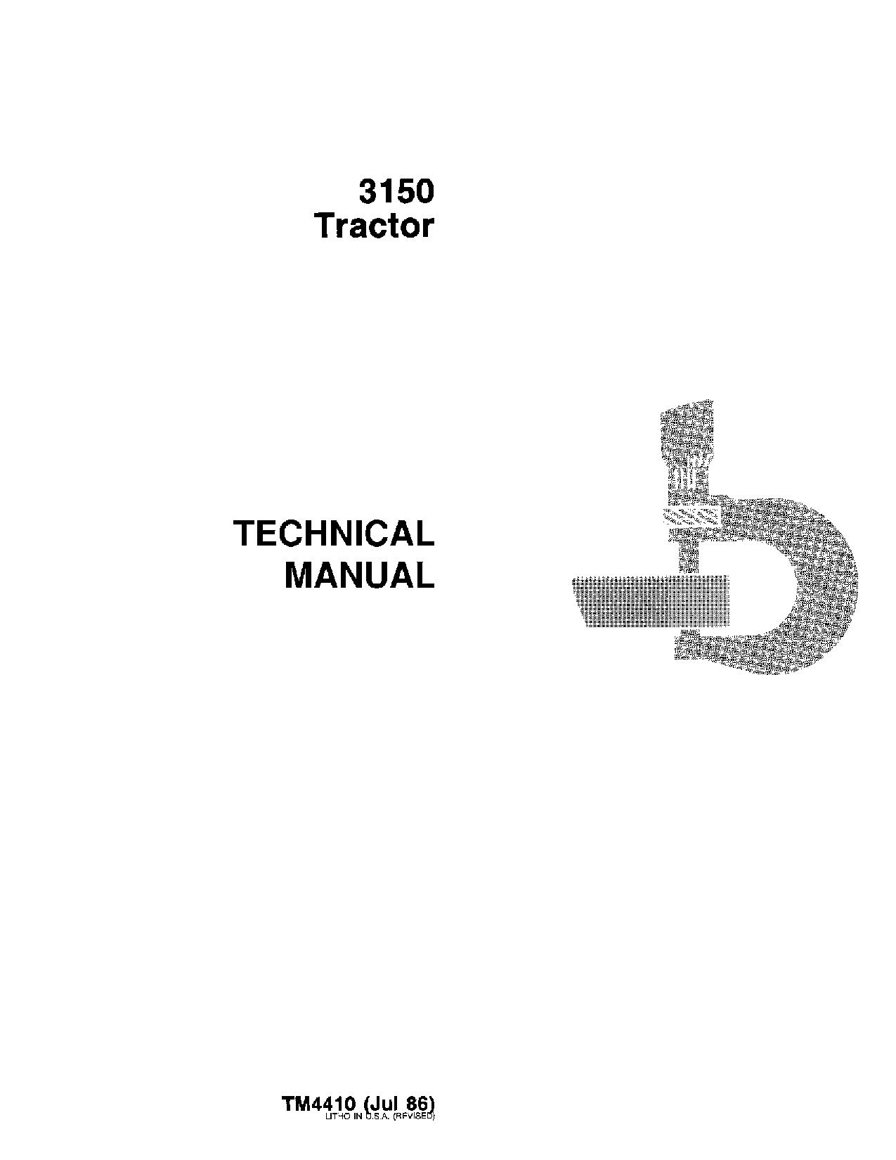 John Deere 3150 Tractors Technical Manual TM4410 (1)