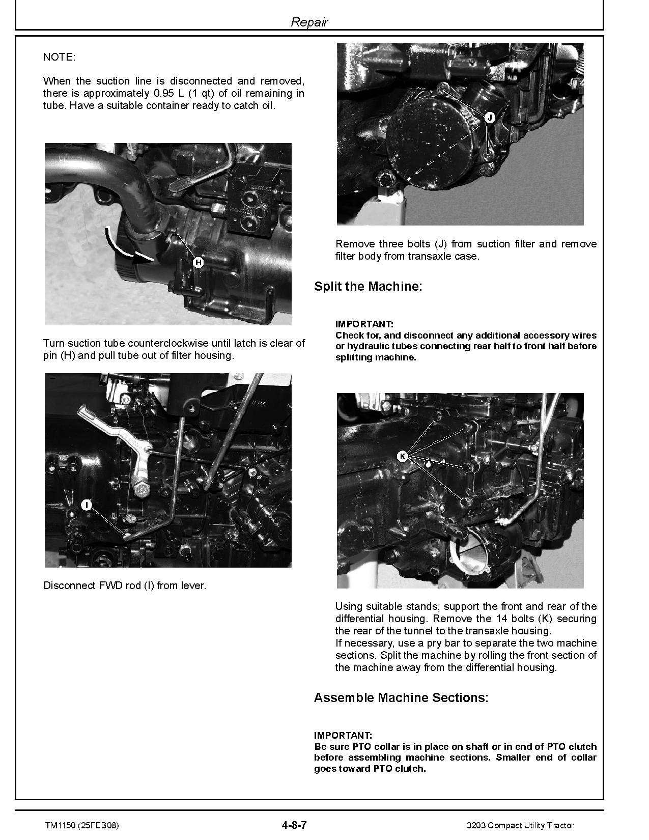 John Deere 3203 SN. from 100001 Compact Utility Tractors Technical Manual TM1150 (4)