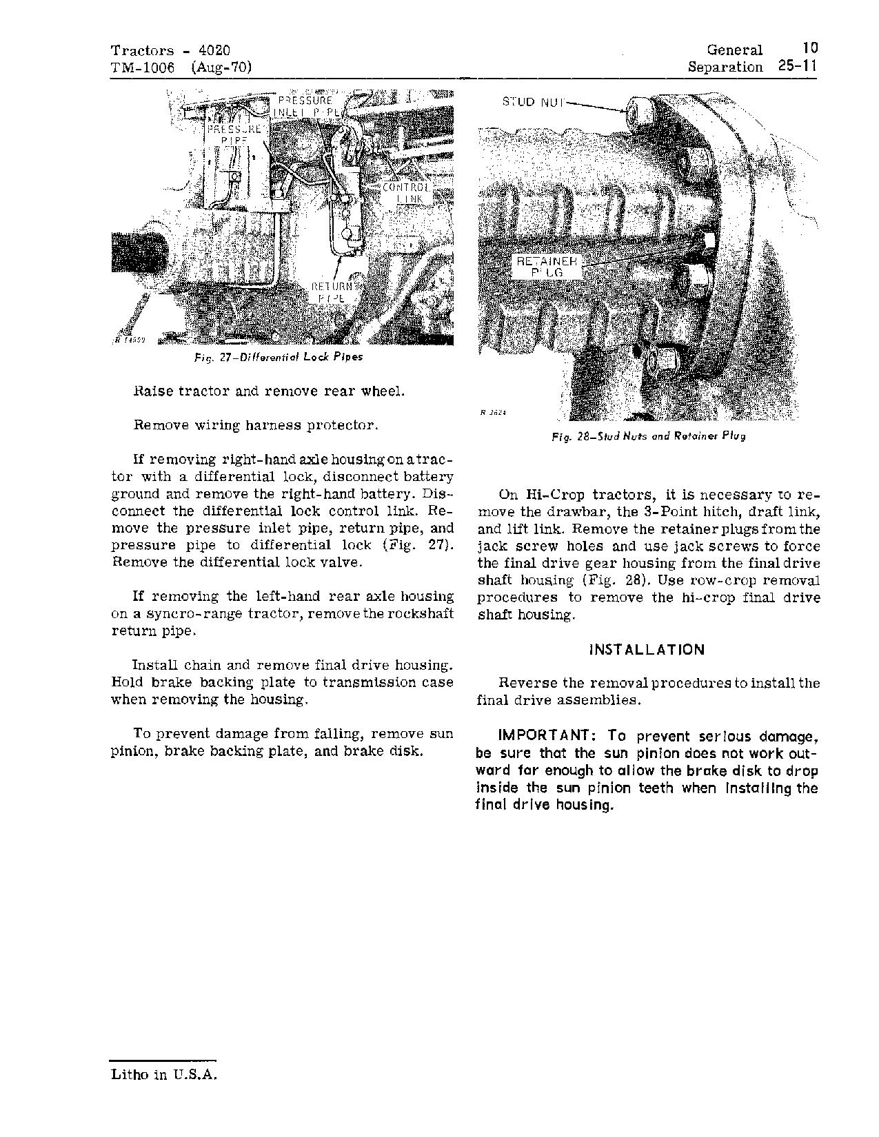John Deere 4000 4020 Tractors Technical Manual TM1006 (2)