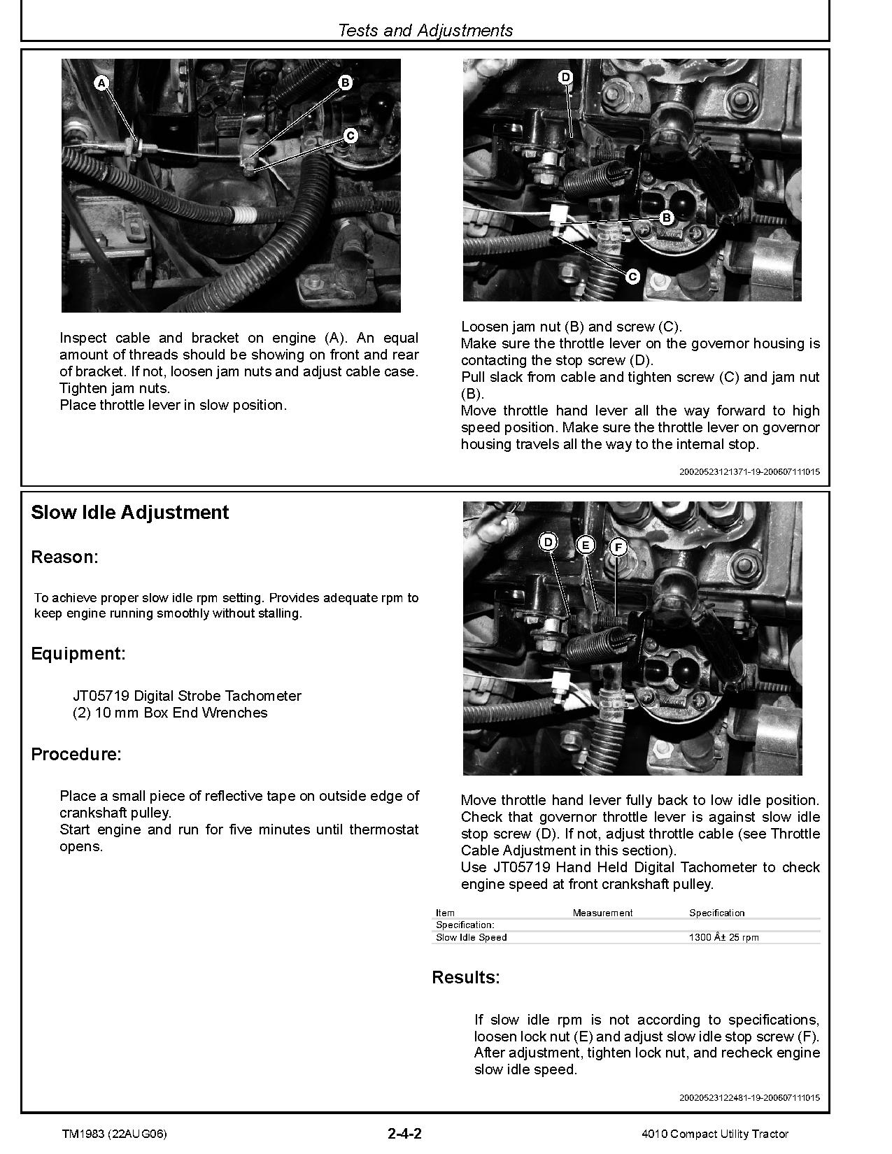 John Deere 4010 Compact Utility Tractors Technical Manual TM1983 (2)