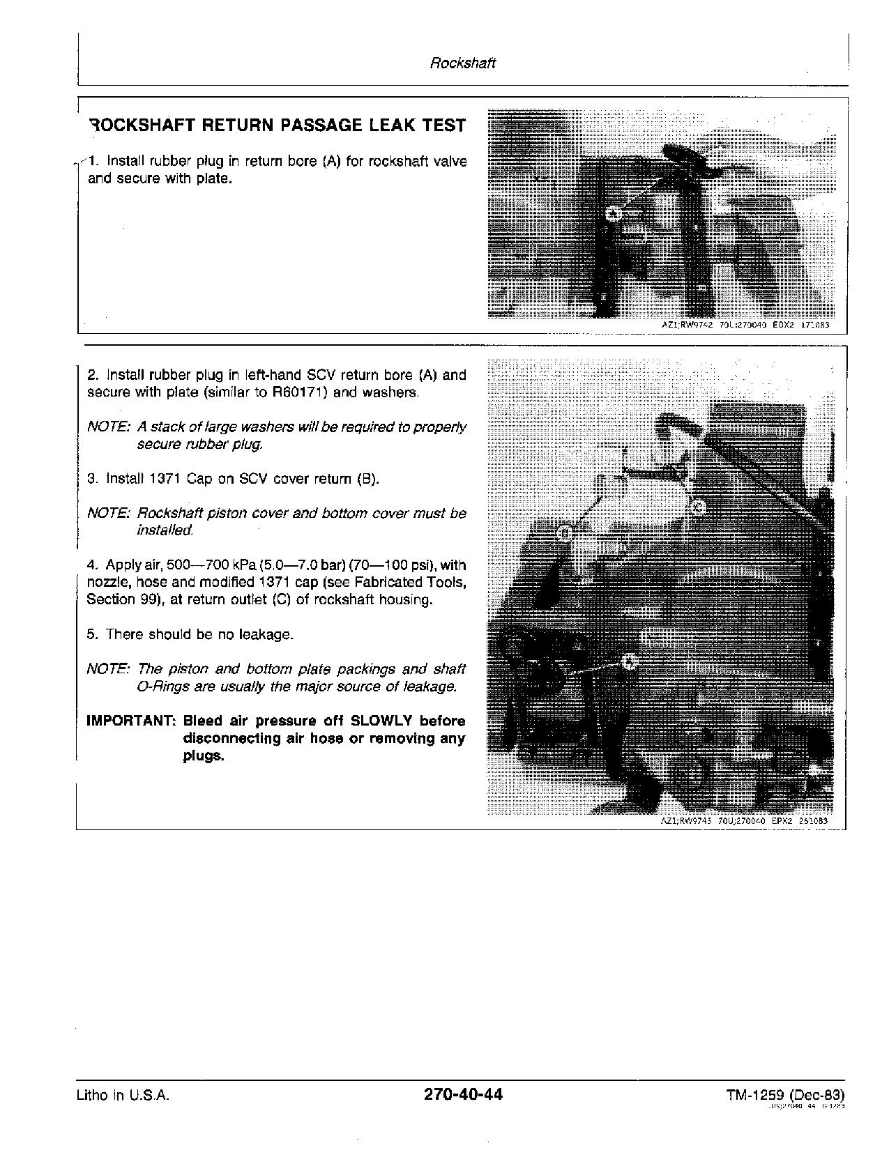 John Deere 4050 4250 4450 4650 4850 Tractors Operation Test Manual TM1259 (4)