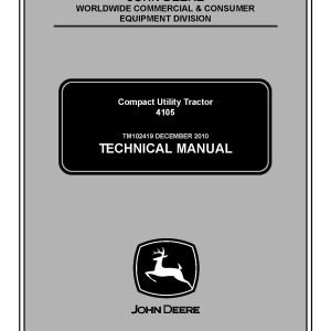John Deere 4105 Compact Utility Tractors Technical Manual TM102419 (1)