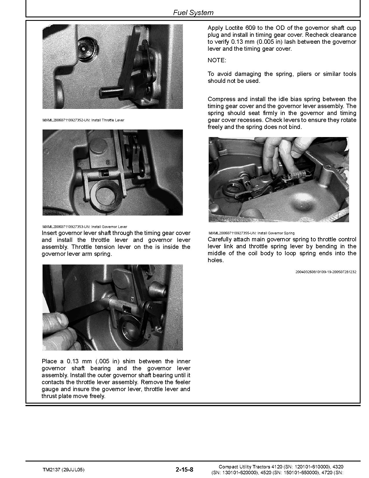 John Deere 4120 4320 4520 4720 Compact Utility Tractors without Cab Technical Manual TM2137 (3)