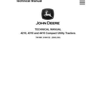 John Deere 4210 4310 4410 Compact Utility Tractors Technical Manual TM1985 (1)