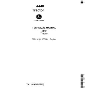 John Deere 4440 Row Crop Tractors Technical Manual TM1182 (1)