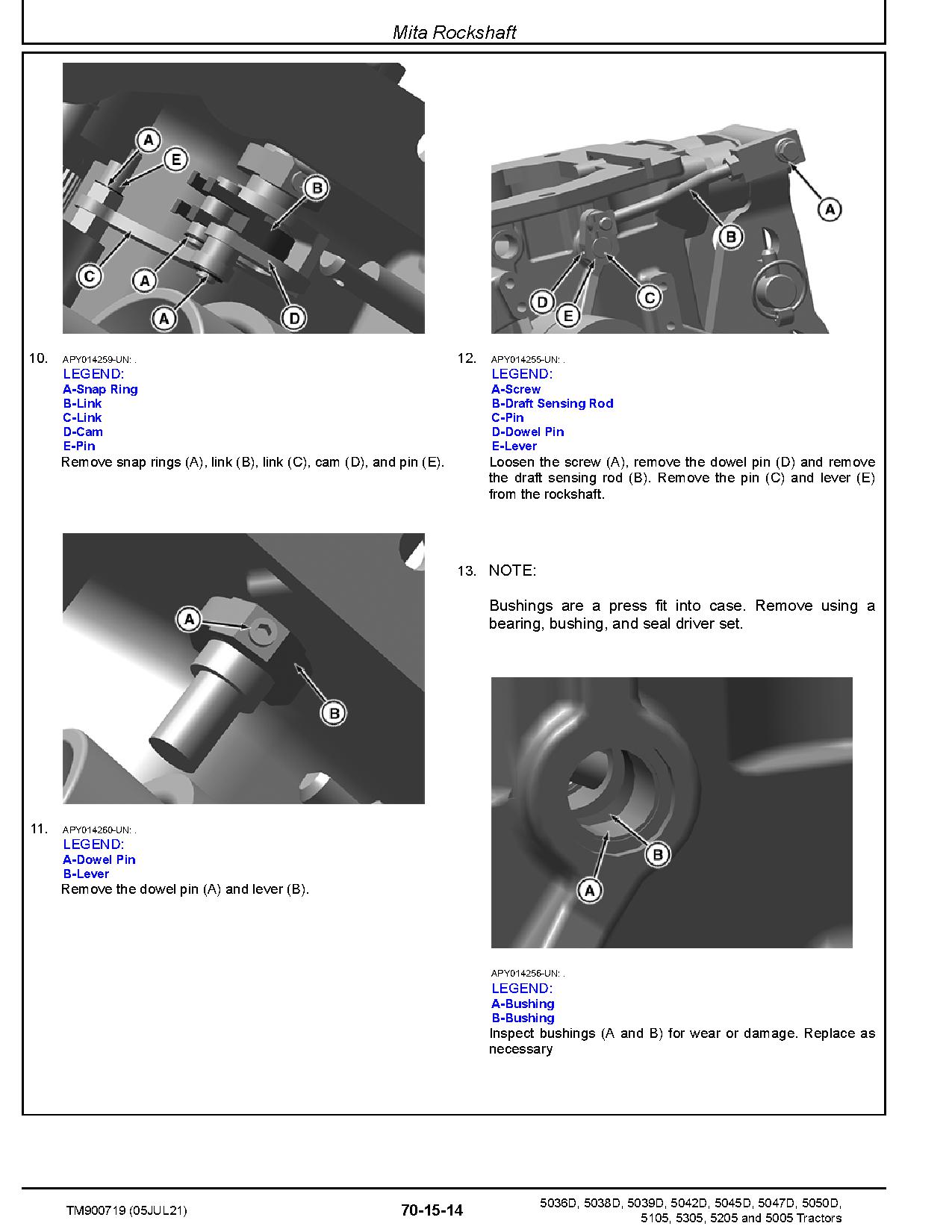 John Deere 5005 5036D 5038D 5039D 5042D 5045D 5047D 5050D 5105 5205 5305 Tractors Technical Manual TM900719 (3)
