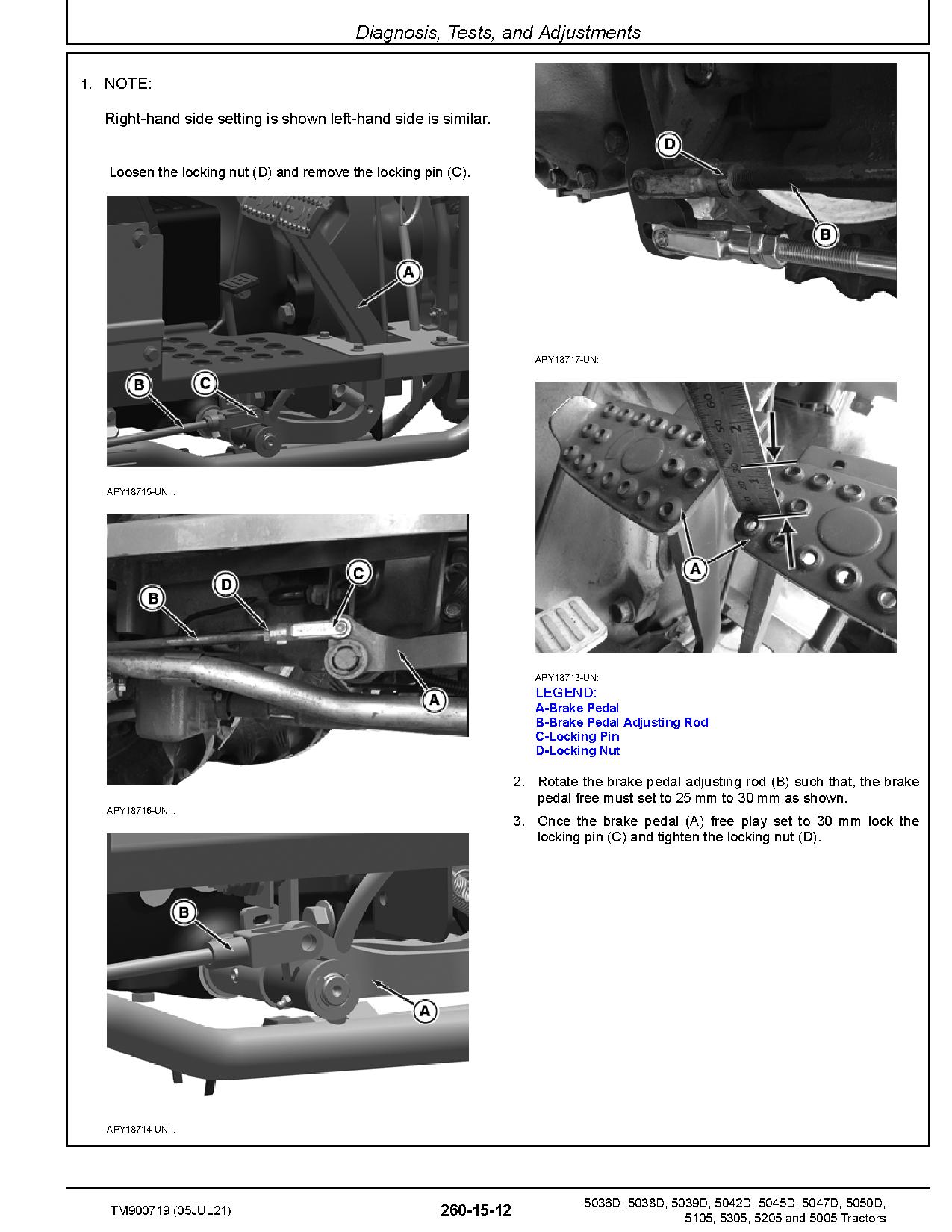 John Deere 5005 5036D 5038D 5039D 5042D 5045D 5047D 5050D 5105 5205 5305 Tractors Technical Manual TM900719 (4)