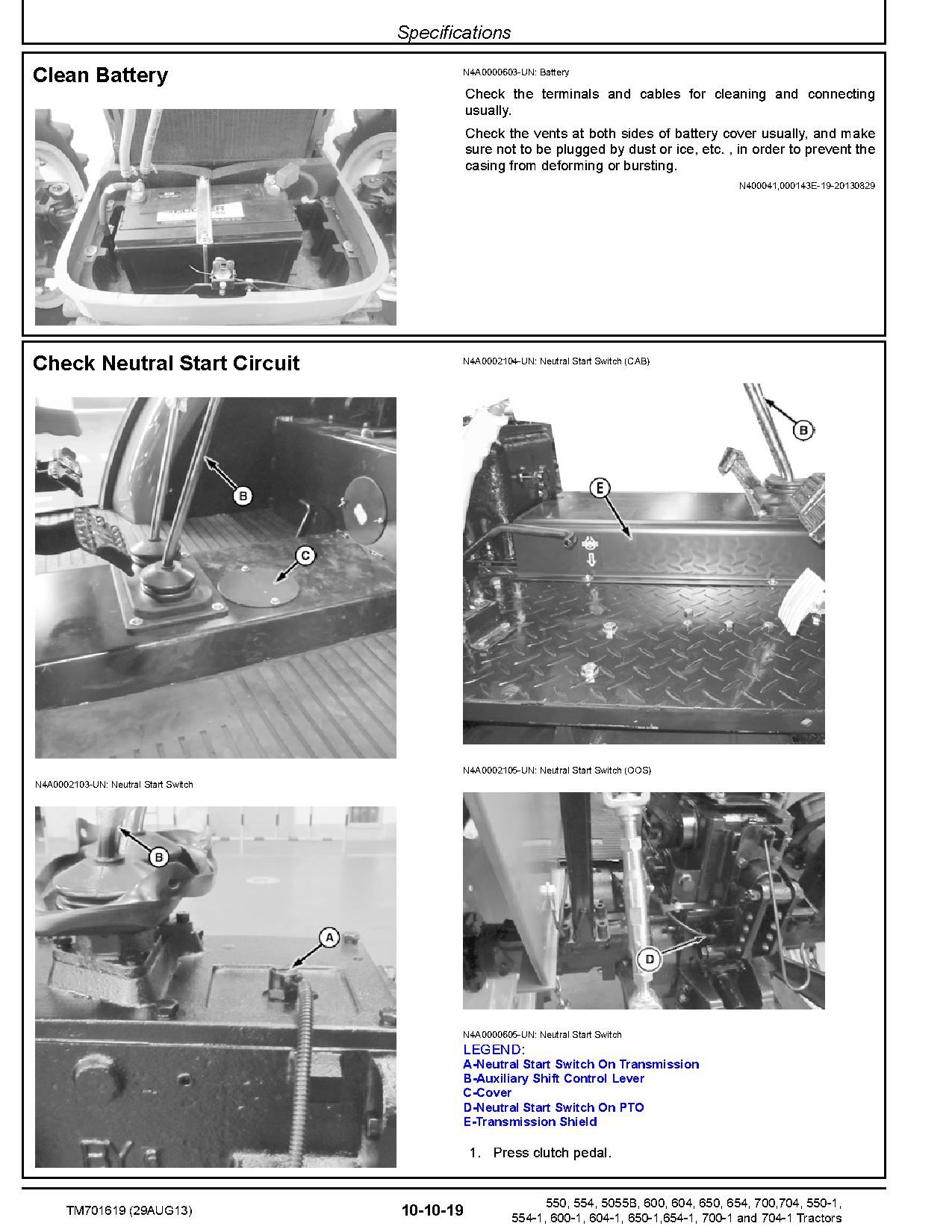 John Deere 5055B 550 550 1 554 554 1 600 600 1 604 604 1 650 650 1 654 654 1 700 700 1 704 704 1 China Tractors Technical Manual TM701619 (2)