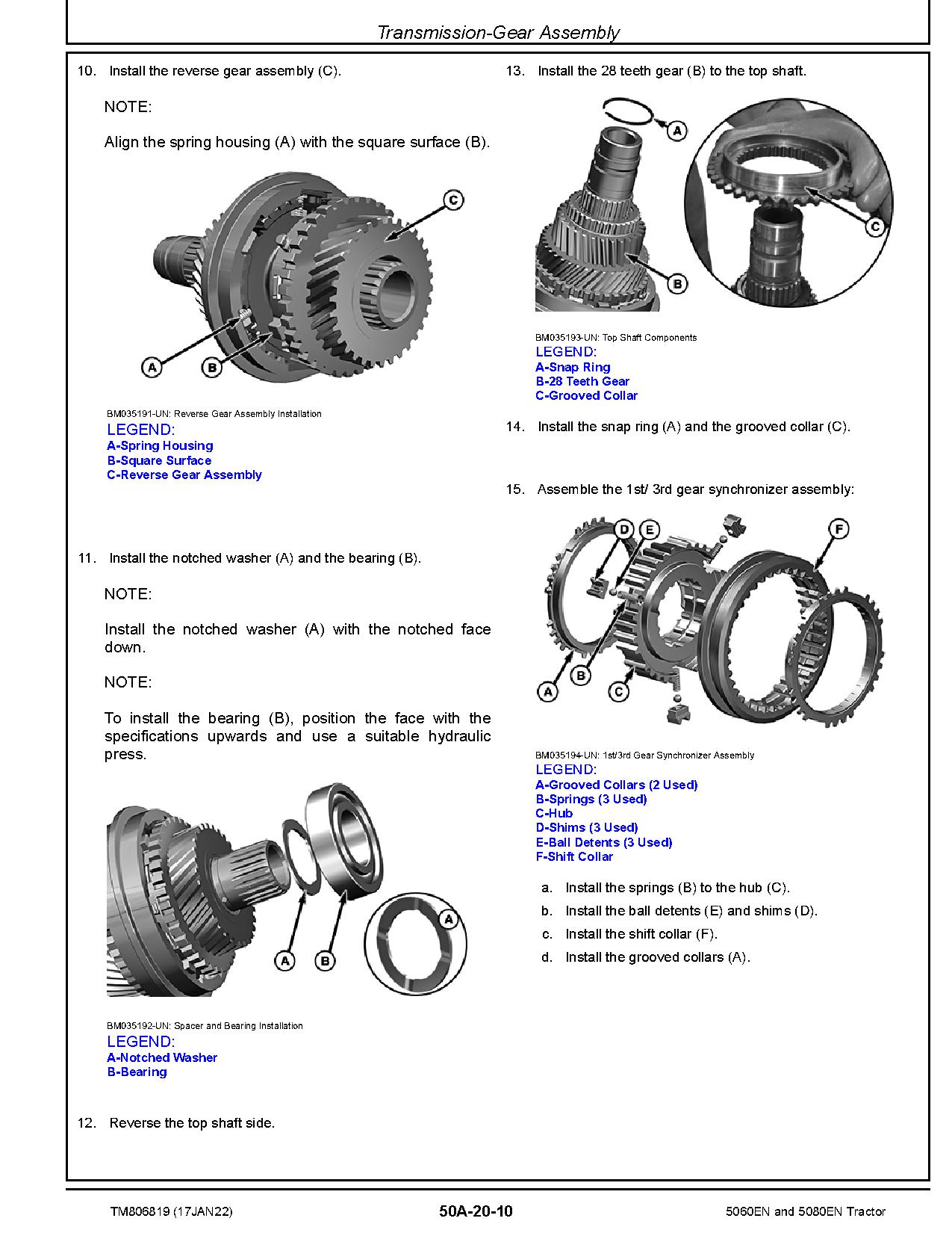 John Deere 5060EN 5080EN Tractors South America Repair Manual TM806819 (3)