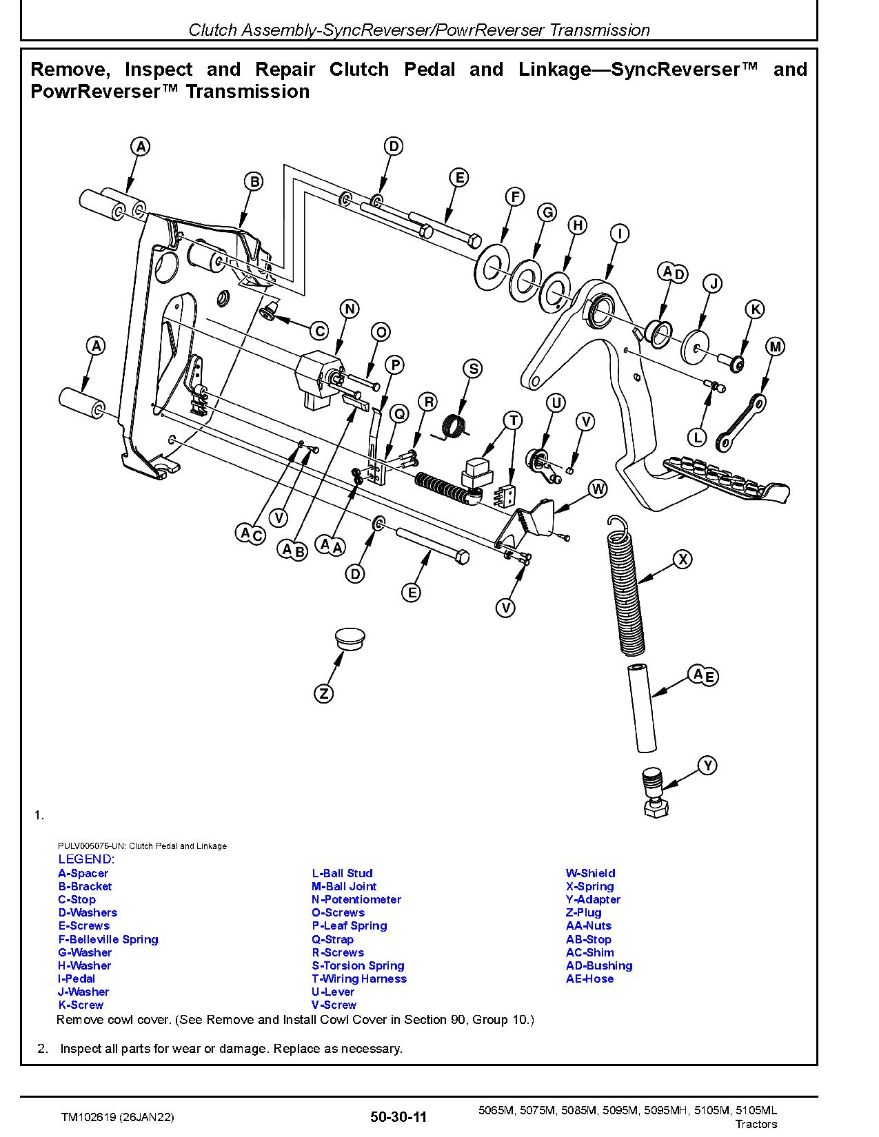John Deere 5065M 5075M 5085M 5095M 5095MH 5105M 5105ML Tractors Repair Manual TM102619 (3)