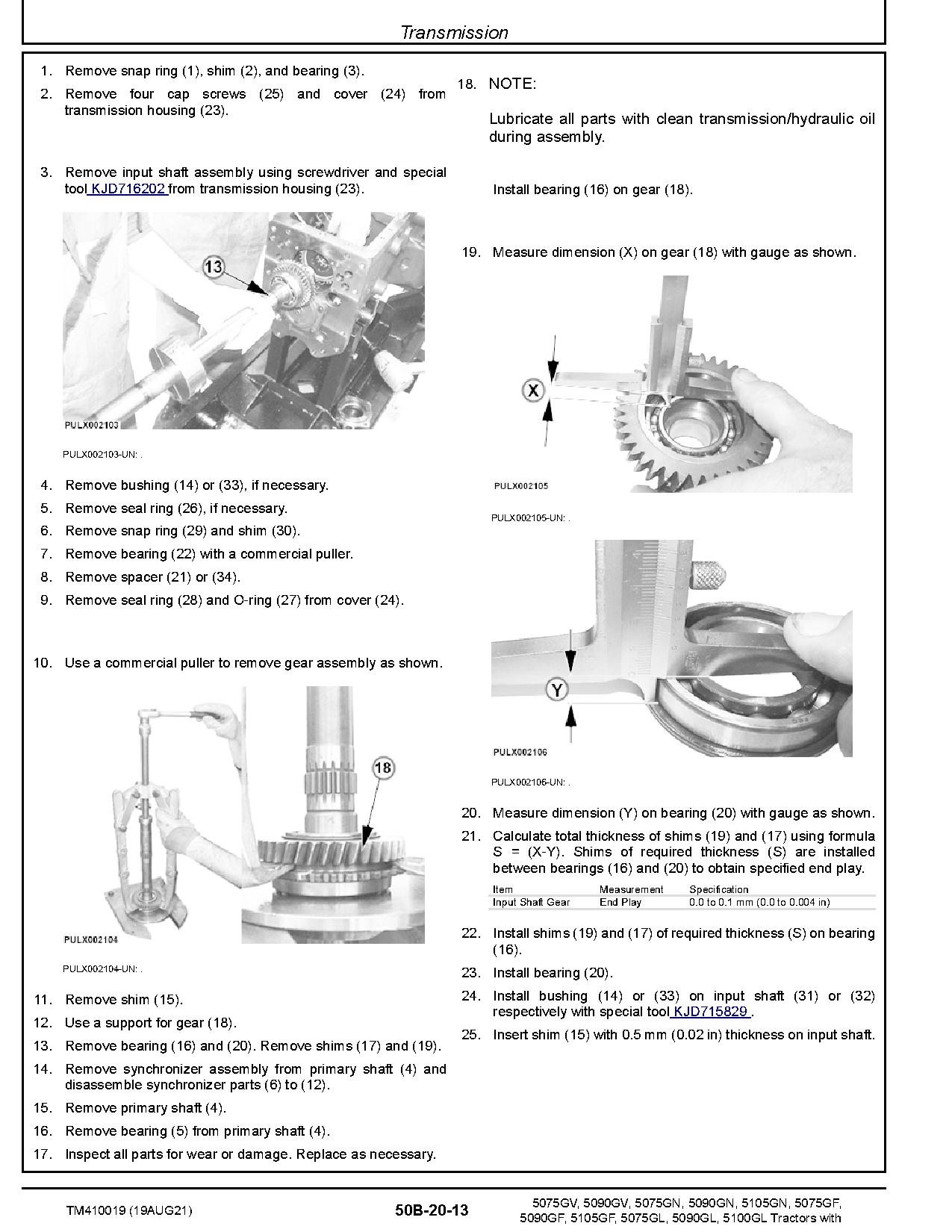 John Deere 5075GF 5075GL 5075GN 5075GV 5090GF 5090GL 5090GN 5090GV 5100GL 5105GF 5105GN Repair Manual TM410019 (2)