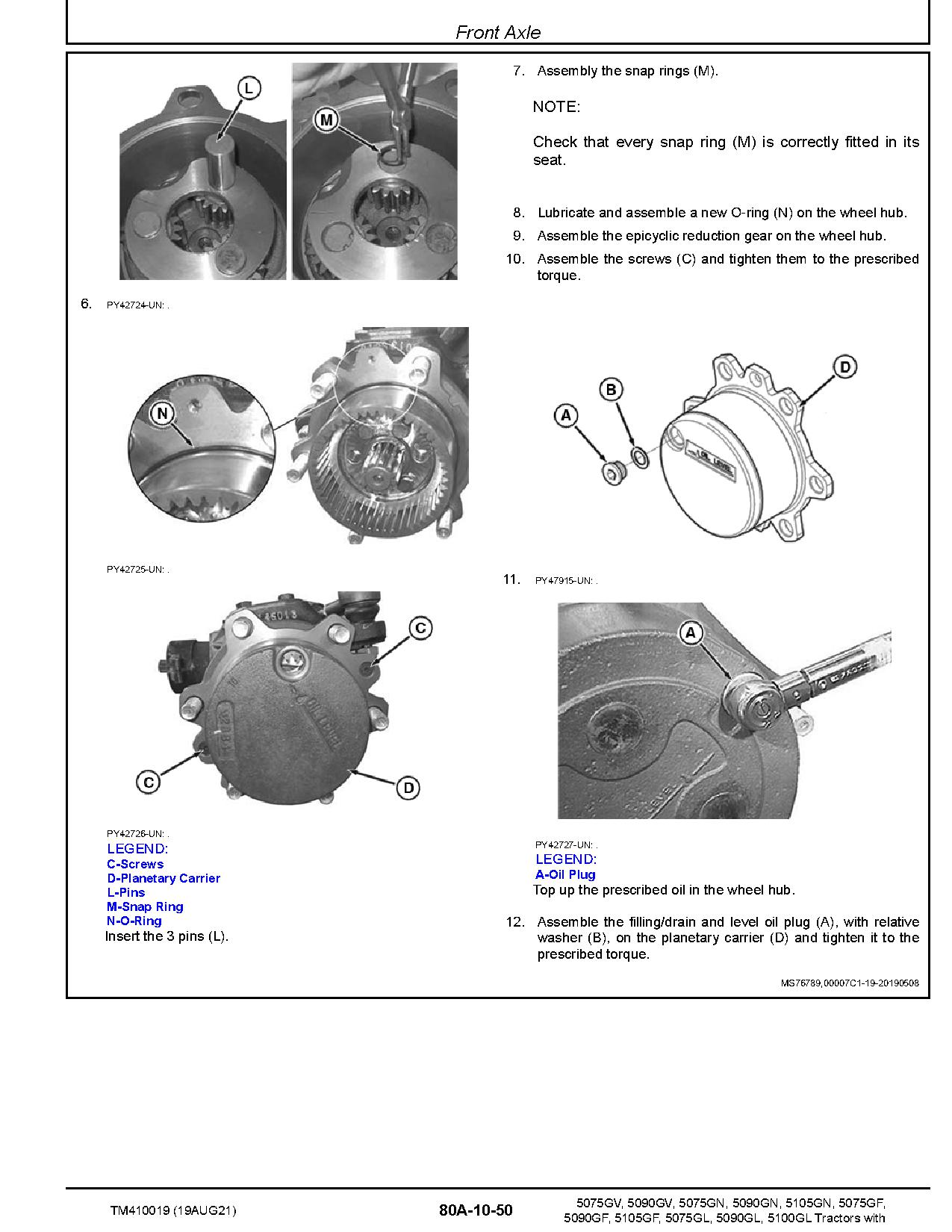 John Deere 5075GF 5075GL 5075GN 5075GV 5090GF 5090GL 5090GN 5090GV 5100GL 5105GF 5105GN Repair Manual TM410019 (4)