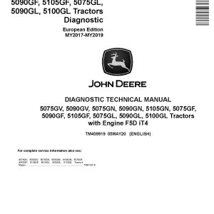 John Deere 5075GF 5075GL 5075GN 5075GV 5090GF 5090GL 5090GN 5090GV 5100GL 5105GF 5105GN Tractors Europe Diagnostic Manual TM409919 (1)
