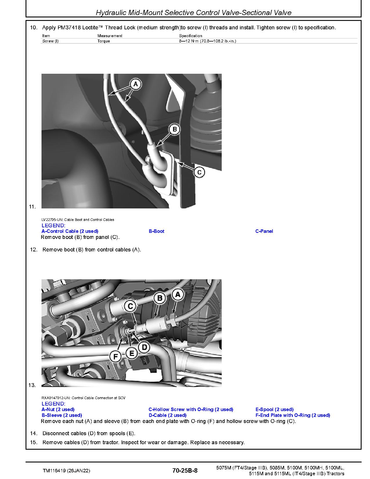 John Deere 5075M 5085M 5100M 5100MH 5100ML 5115M 5115ML Tractors Repair Manual TM116419 (4)