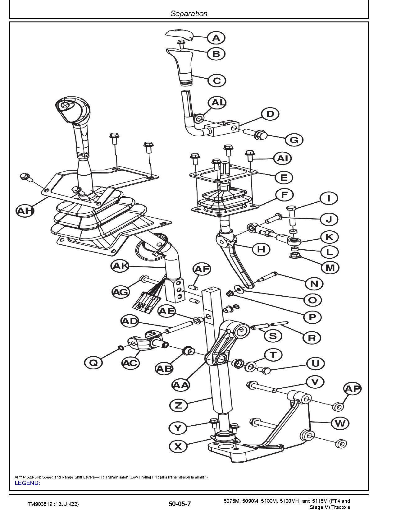 John Deere 5075M 5090M 5100M 5100MH 5115M FT4 Tractors Export Repair Manual TM903819 (2)