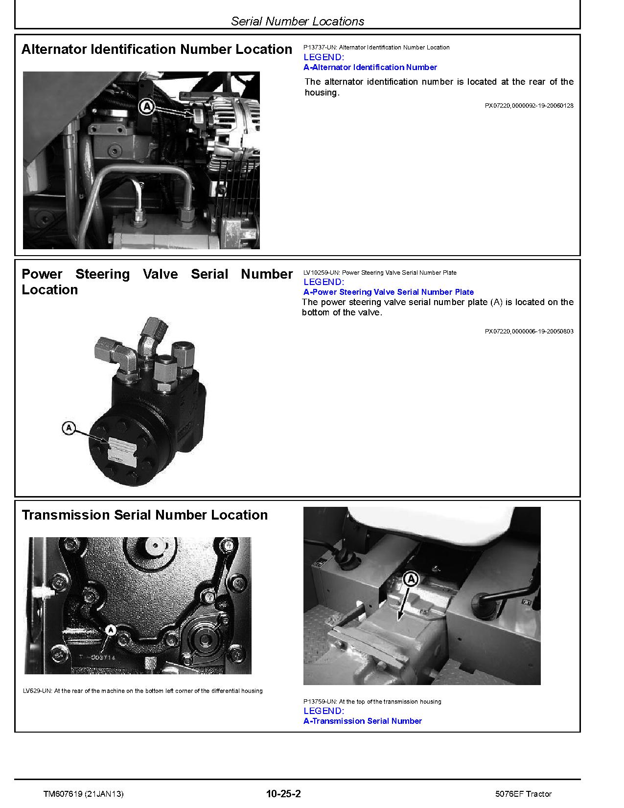 John Deere 5076EF Tractors Repair Manual TM607619 (2)