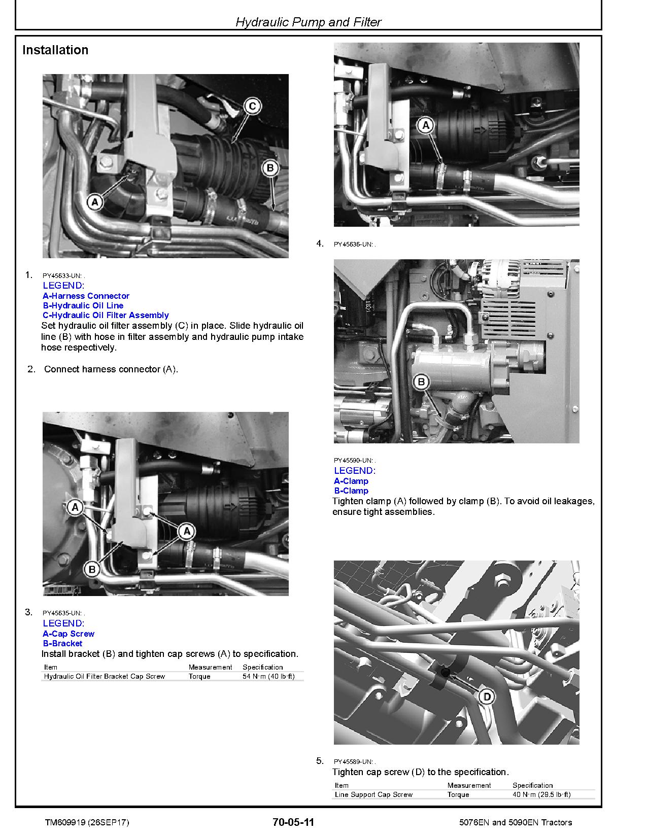 John Deere 5076EN 5090EN Tractors Repair Manual TM609919 (2)