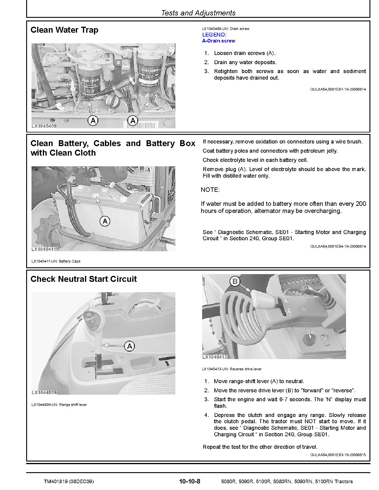 John Deere 5080R 5080RN 5090R 5090RN 5100R 5100RN Tractors European Repair Manual TM401819 (2)