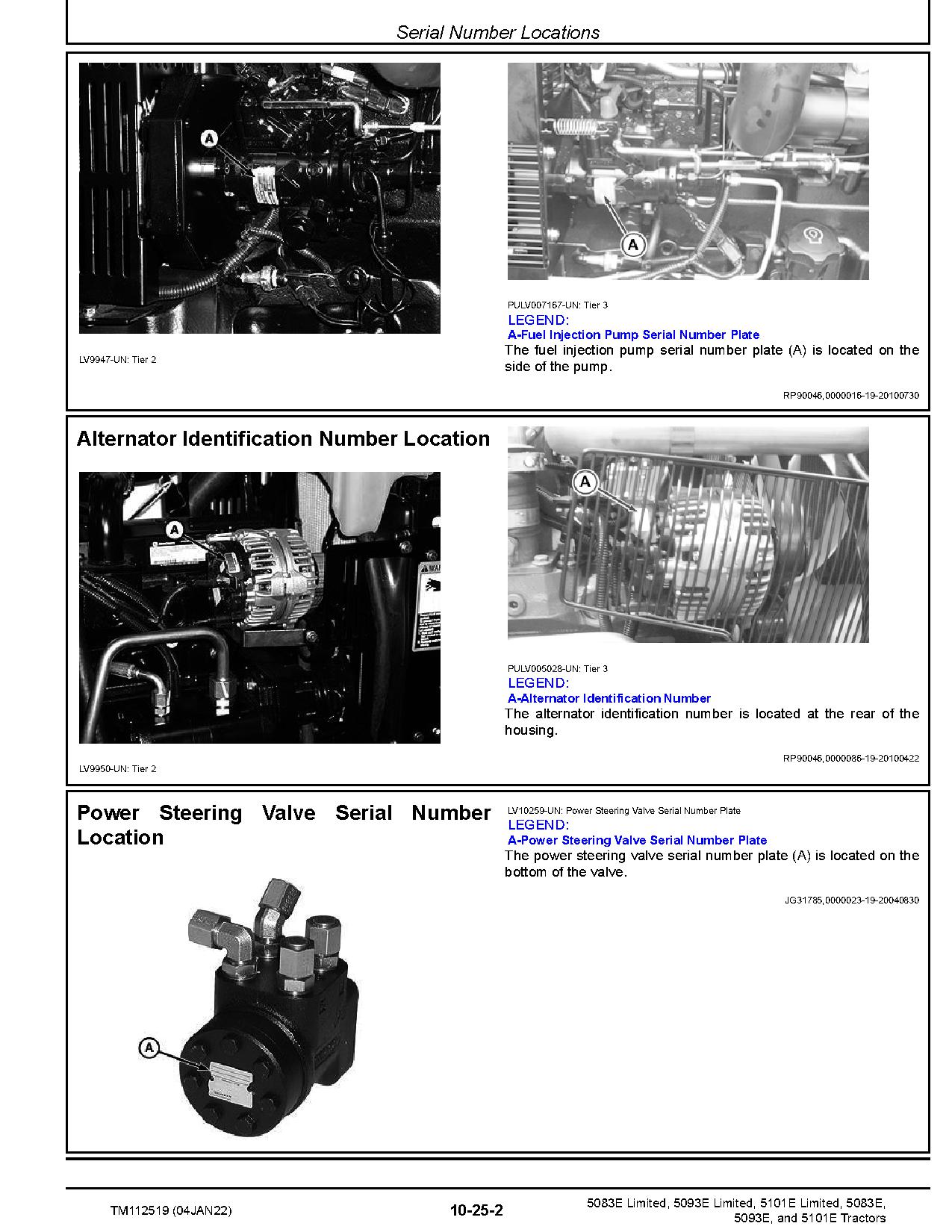 John Deere 5083E 5093E 5101E Tractors Repair Manual TM112519 (2)