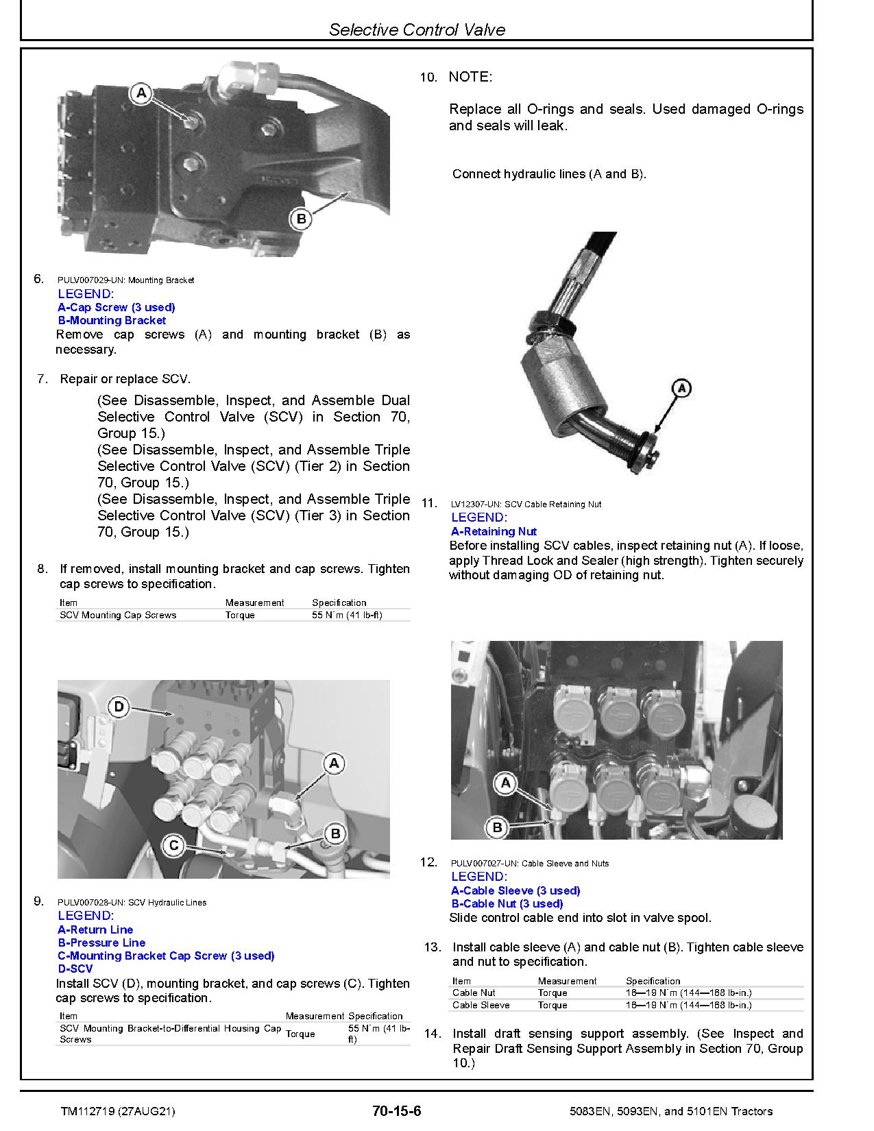 John Deere 5083EN 5093EN 5101EN Tractors Repair Manual TM112719 (4)