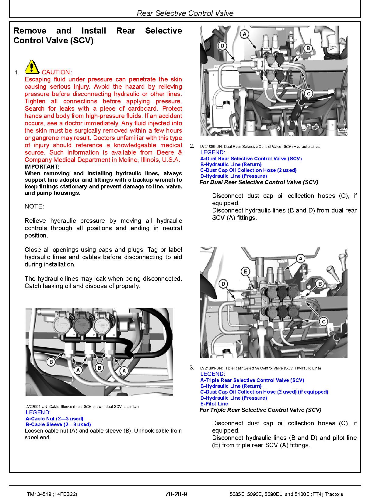 John Deere 5085E 5090E 5090EL 5100E FT4 Tractors North American Repair Manual TM134519 (3)