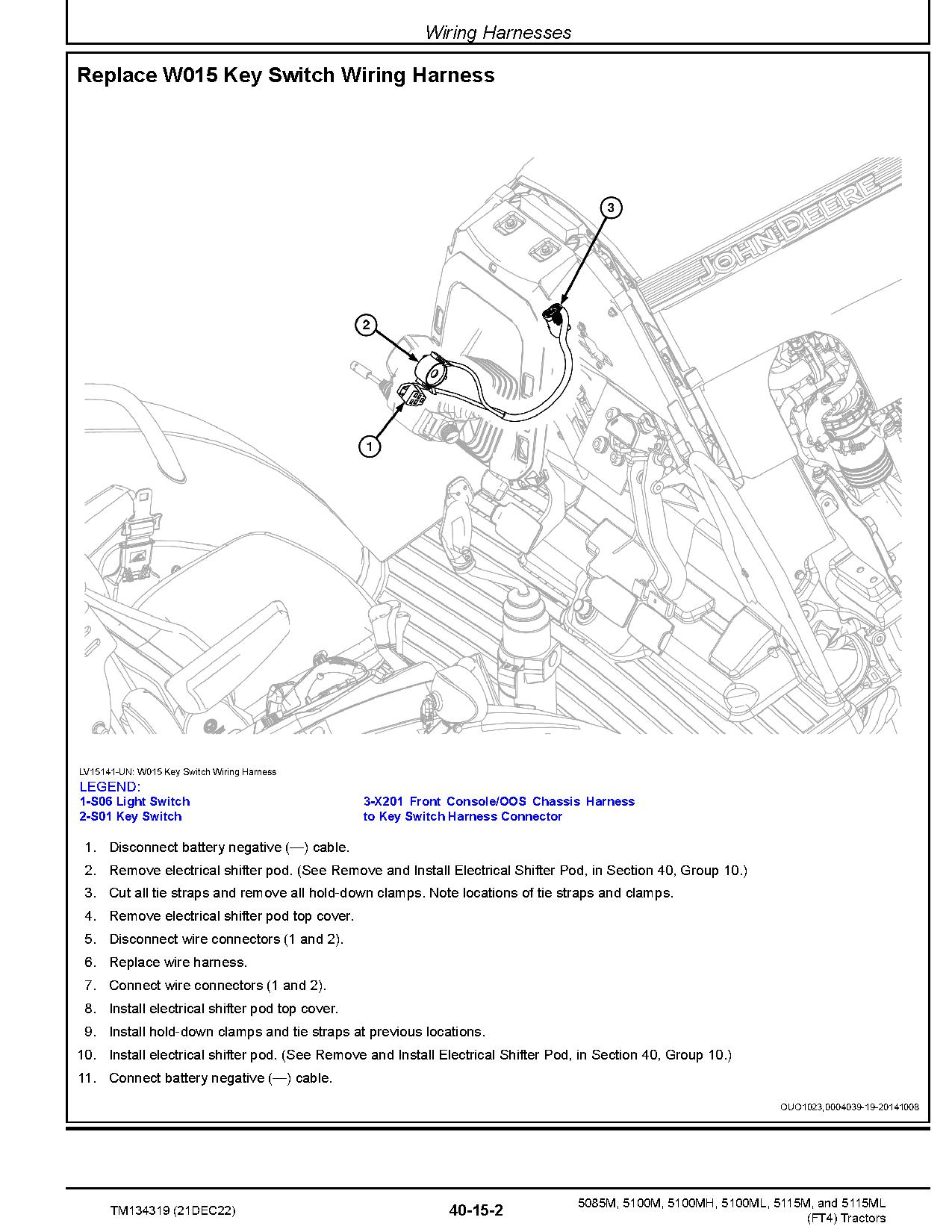 John Deere 5085M 5100M 5100MH 5100ML 5115M 5115ML FT4 Tractors Repair Manual TM134319 (3)
