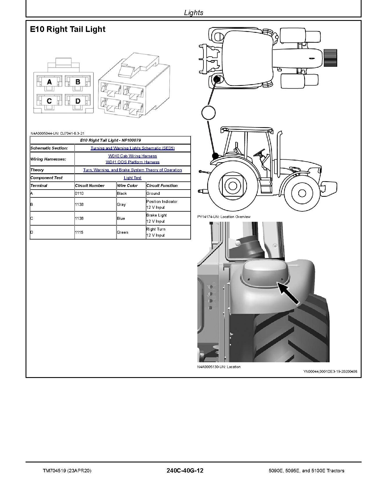 John Deere 5090E 5095E 5100E Tractors Asia Diagnostic Manual TM704519 (2)