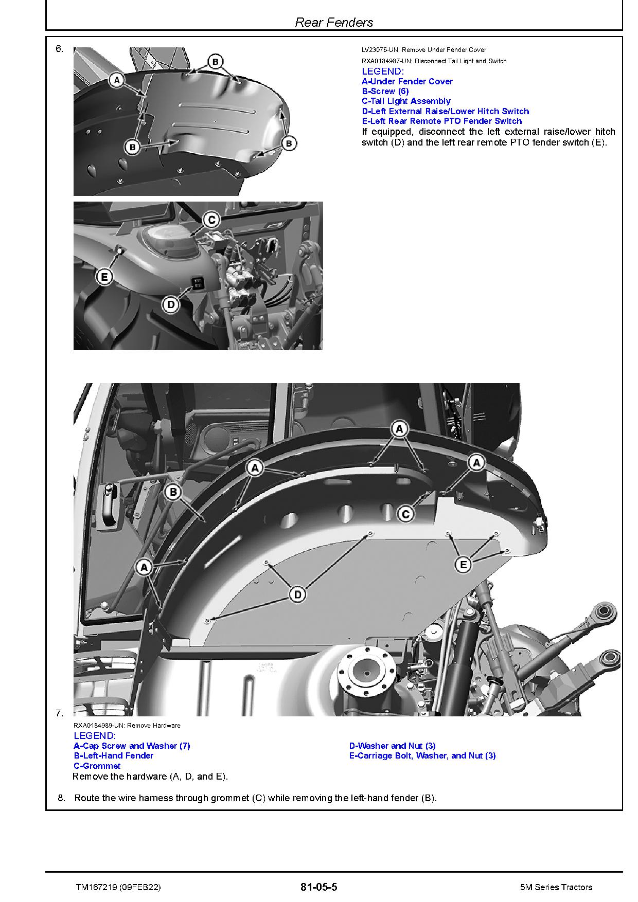 John Deere 5090M 5100M 5115M 5125M Tractors Repair Manual TM167219 (4)