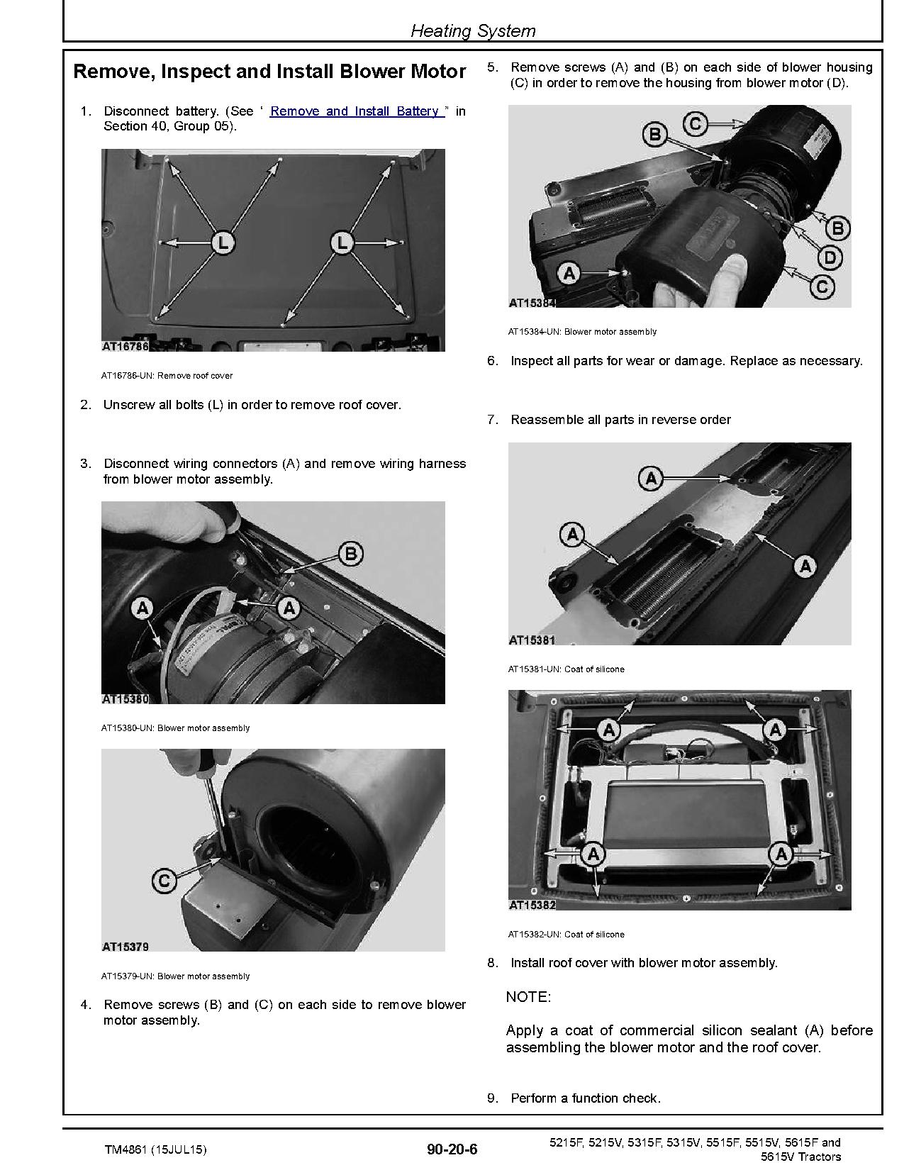 John Deere 5215F 5215V 5315F 5315V 5515F 5515V 5615F 5615V Tractors European Diagnostic Manual TM4861 (3)