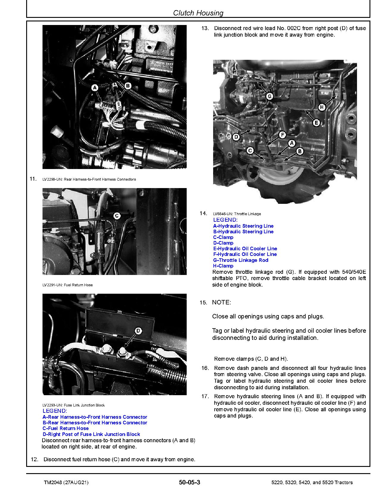 John Deere 5220 5320 5420 5520 Tractors Repair Manual TM2048 (2)