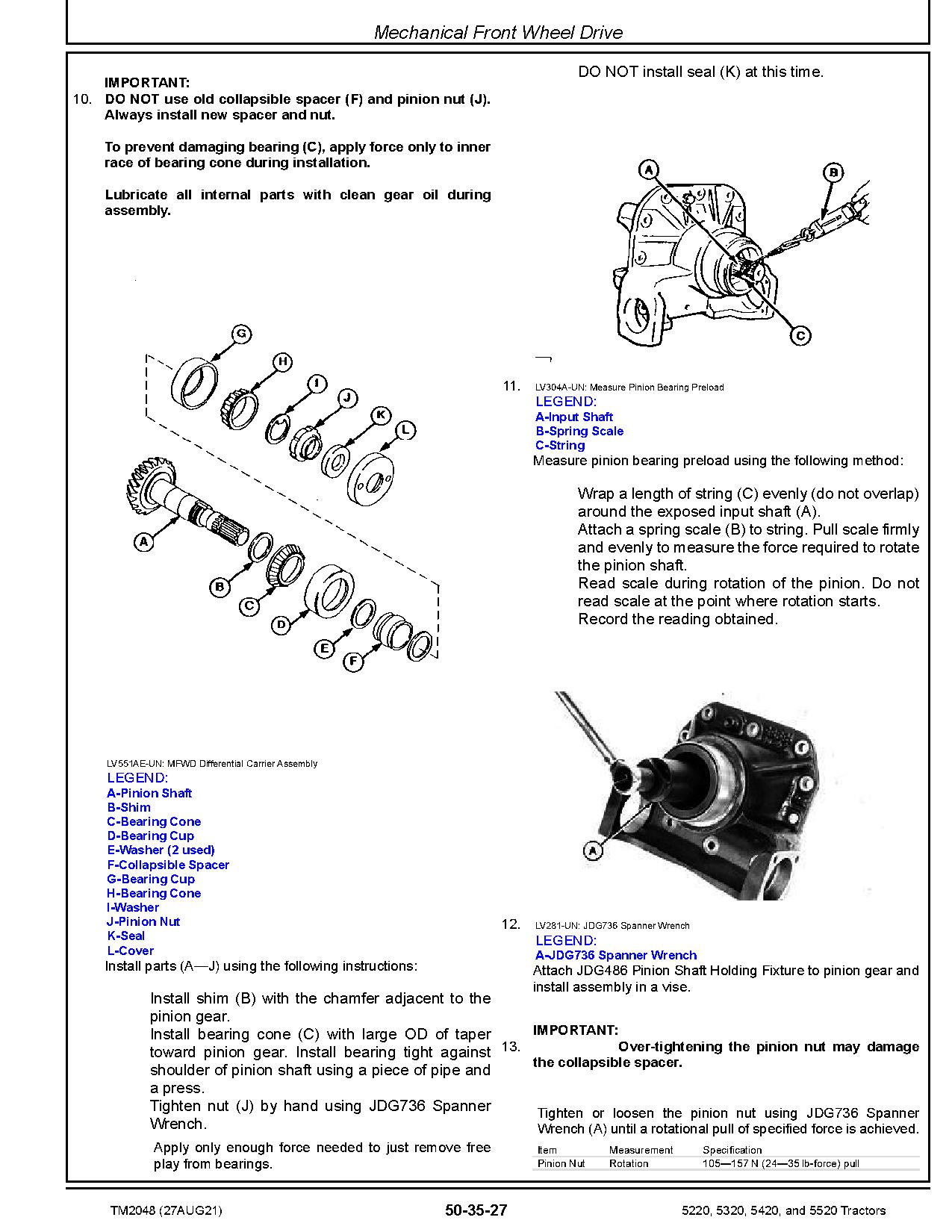 John Deere 5220 5320 5420 5520 Tractors Repair Manual TM2048 (3)