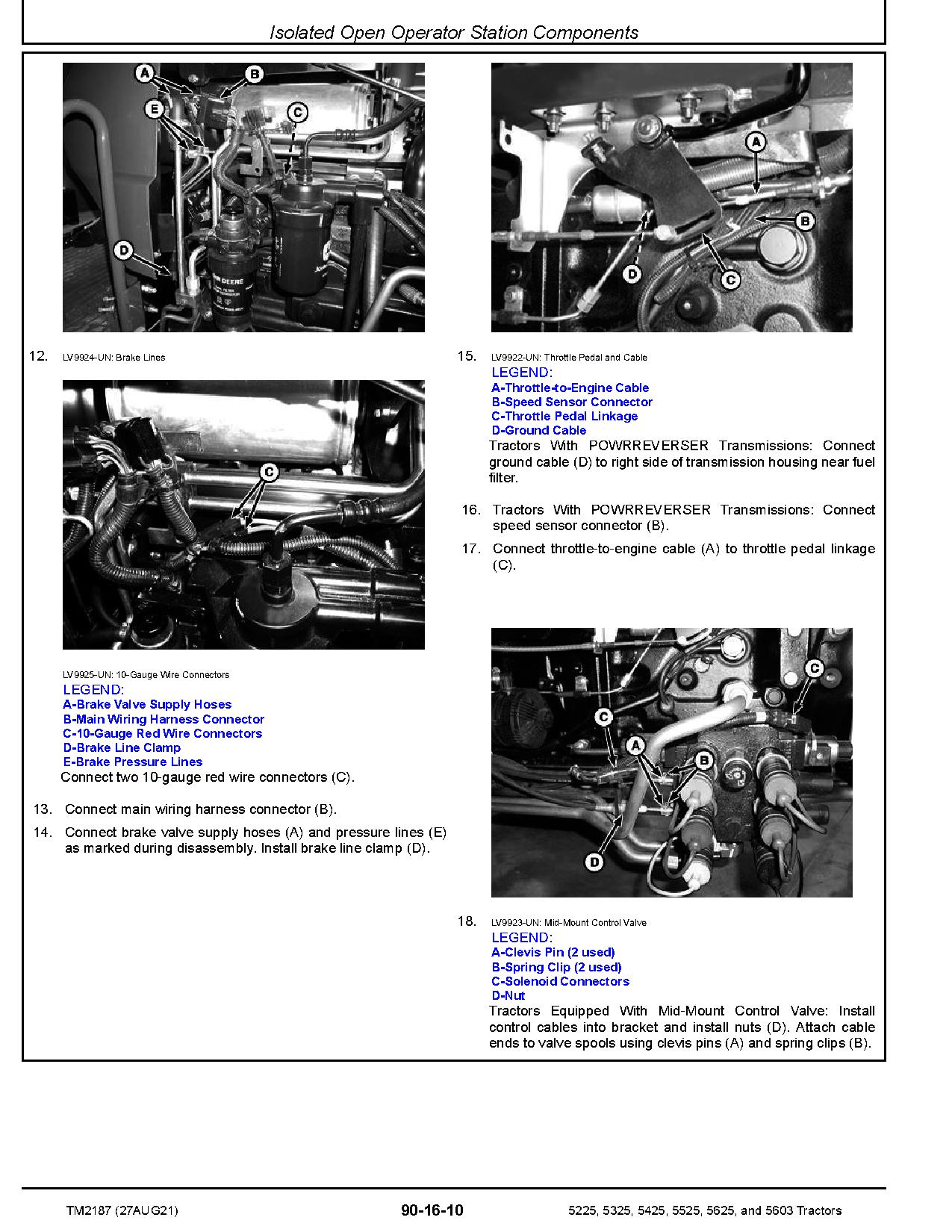 John Deere 5225 5325 5425 5525 5603 5625 Tractors Repair Manual TM2187 (4)
