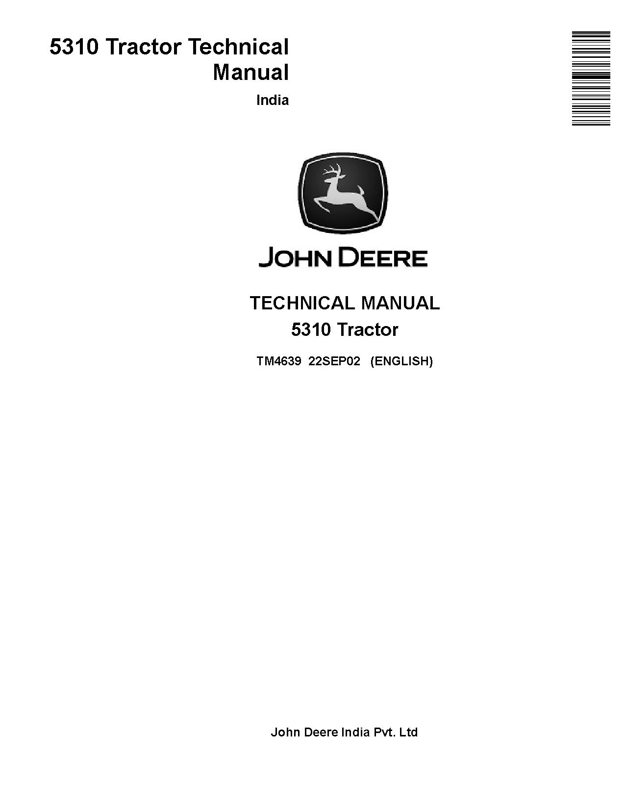 John Deere 5310 Tractors Indian Technical Manual TM4639 (1)