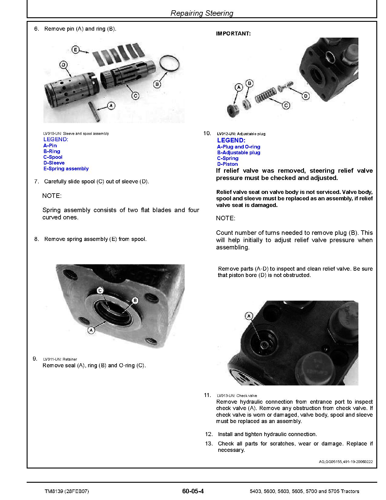 John Deere 5403 5600 5603 5605 5700 5705 Tractors Repair Manual TM8139 (4)