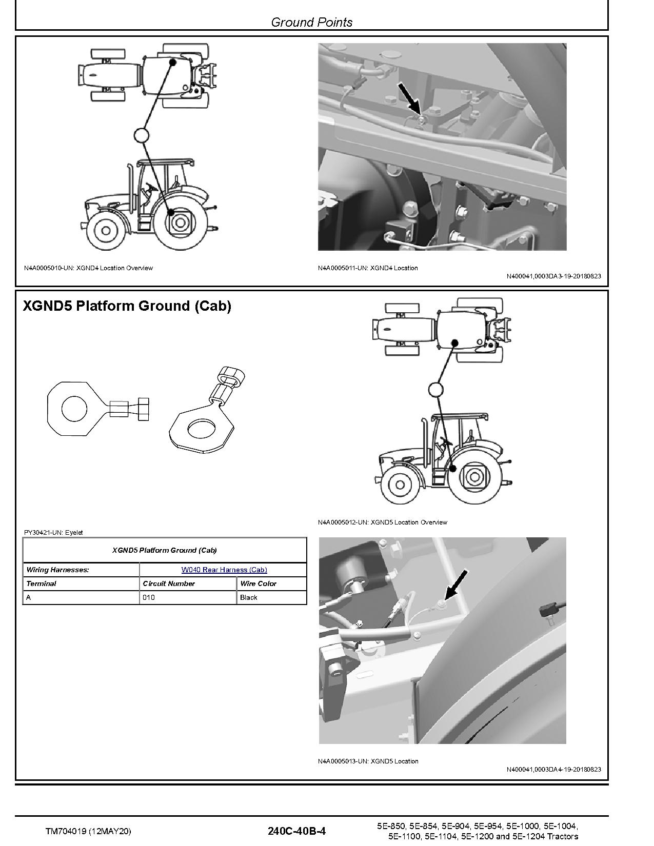 John Deere 5E 1000 5E 1004 5E 1100 5E 1104 5E 1200 5E 1204 5E 850 5E 854 5E 904 5E 954 China Tractors Diagnostic Manual TM704019 (2)