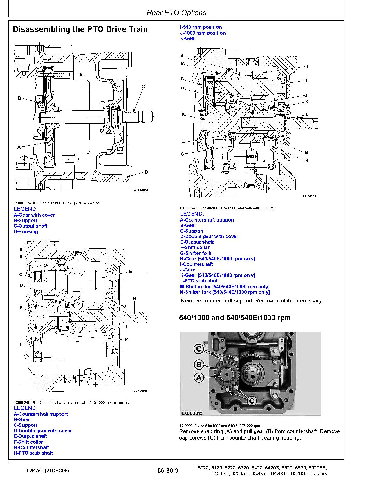 John Deere 6020 6120 6220 6320 6420 6420S 6520 6620 Tractors European Repair Manual TM4750 (4)