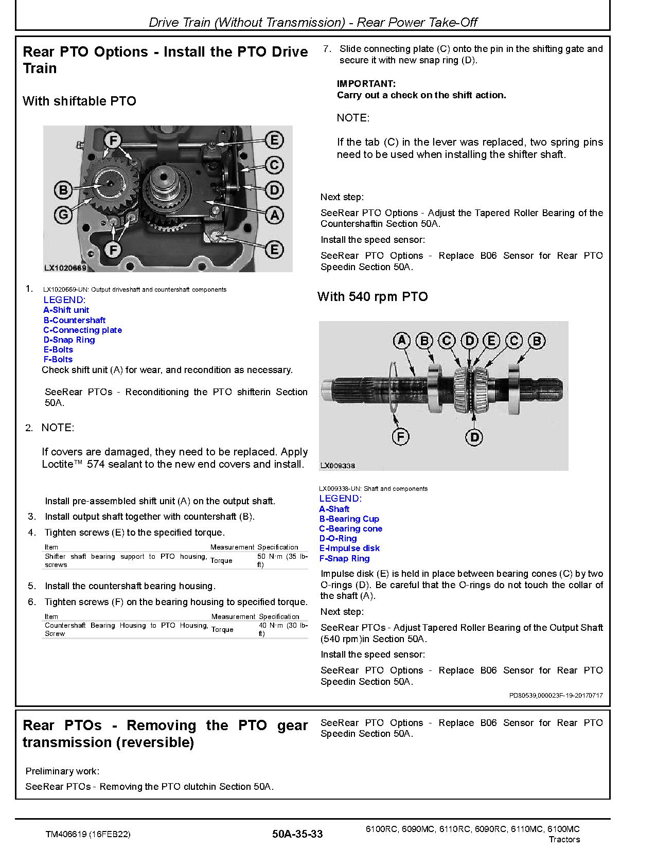 John Deere 6090MC 6090RC 6100MC 6100RC 6110MC 6110RC Tractors Repair Manual TM406619 (2)