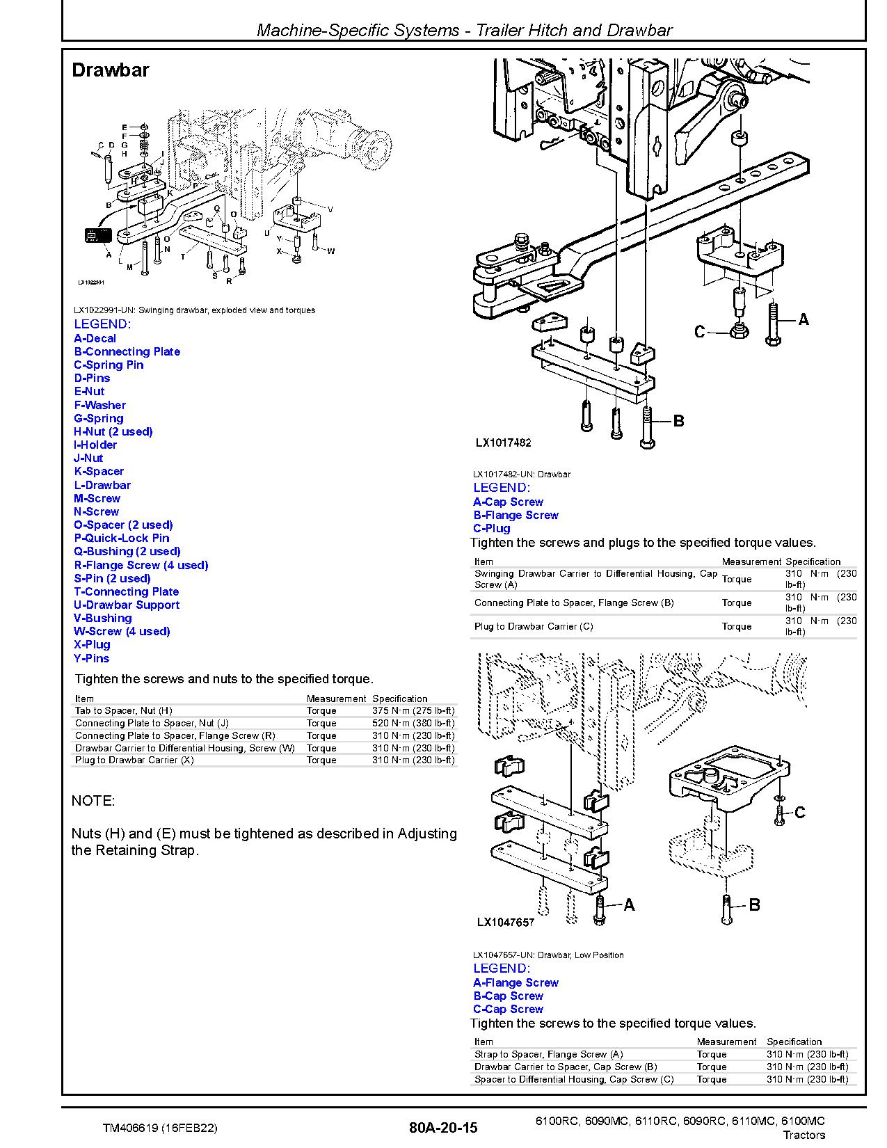 John Deere 6090MC 6090RC 6100MC 6100RC 6110MC 6110RC Tractors Repair Manual TM406619 (4)
