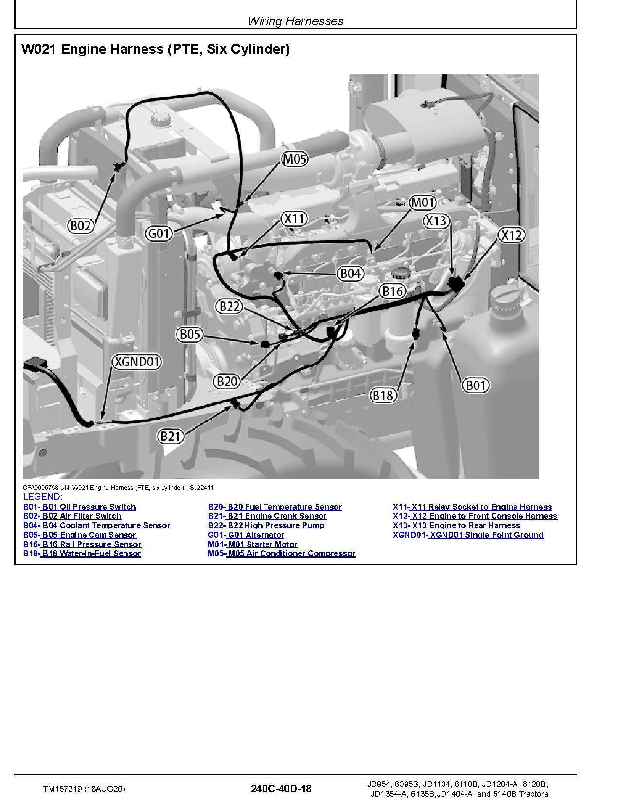 John Deere 6095B 6110B 6120B 6135B 6140B JD1104 JD1204 A JD1354 A JD1404 A JD954 Tractors Europe Asia Africa Diagnostic Manual TM157219 (2)