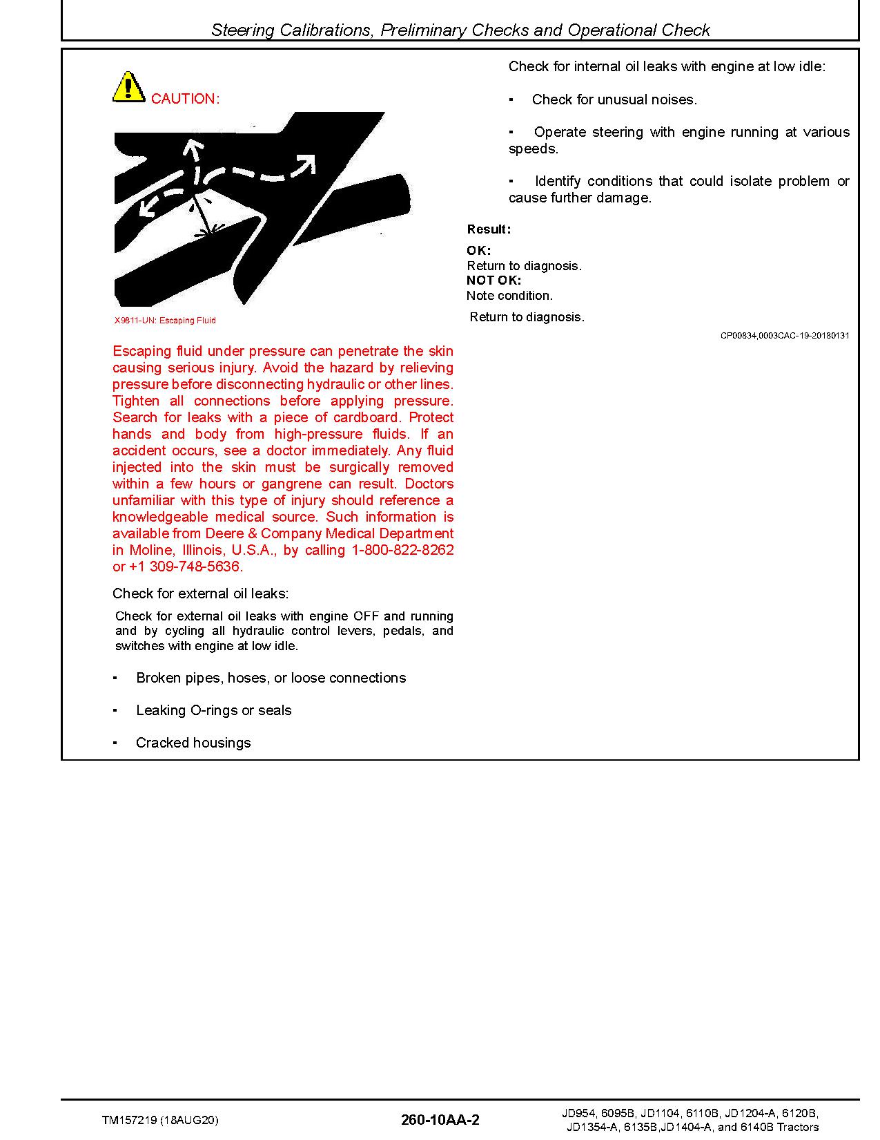 John Deere 6095B 6110B 6120B 6135B 6140B JD1104 JD1204 A JD1354 A JD1404 A JD954 Tractors Europe Asia Africa Diagnostic Manual TM157219 (4)