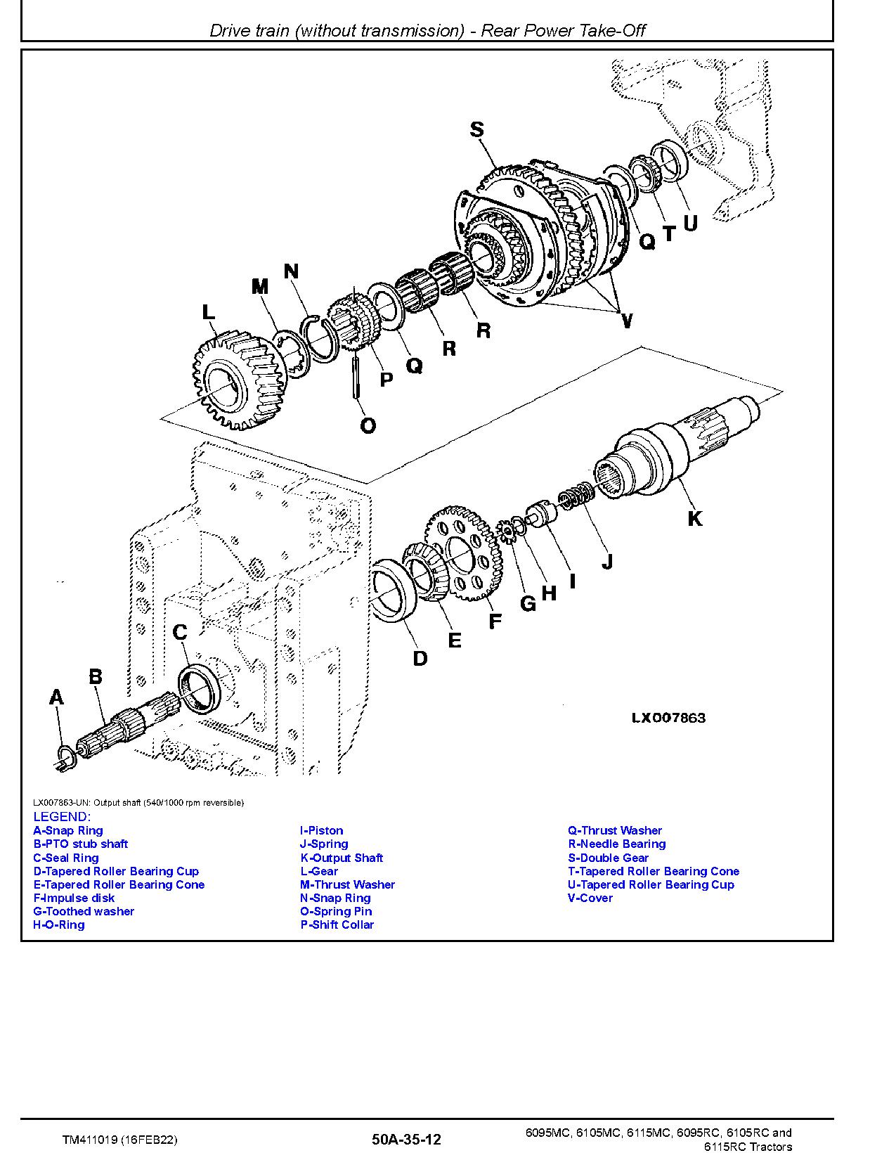 John Deere 6095MC 6095RC 6105MC 6105RC 6115MC 6115RC Tractors Repair Manual TM411019 (2)