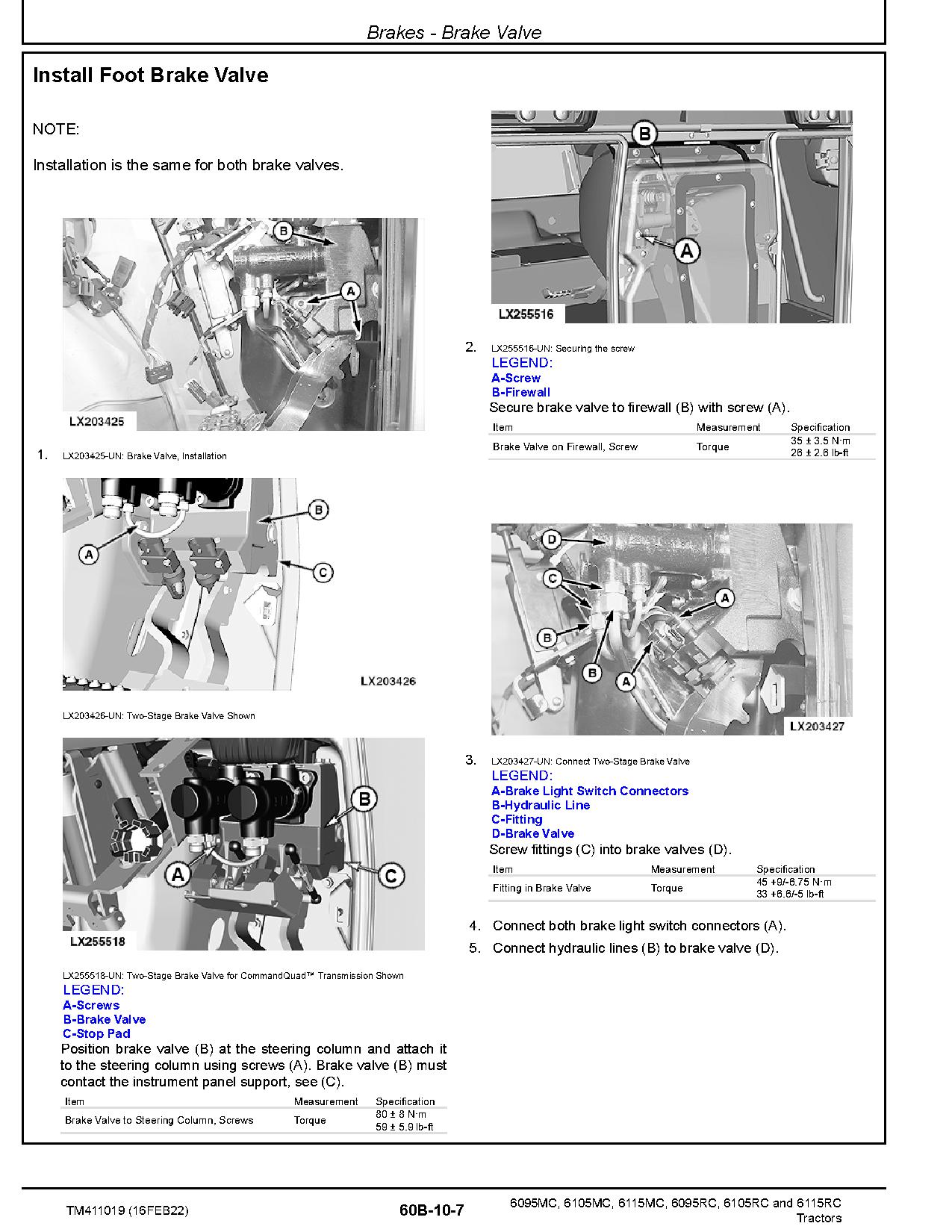 John Deere 6095MC 6095RC 6105MC 6105RC 6115MC 6115RC Tractors Repair Manual TM411019 (4)