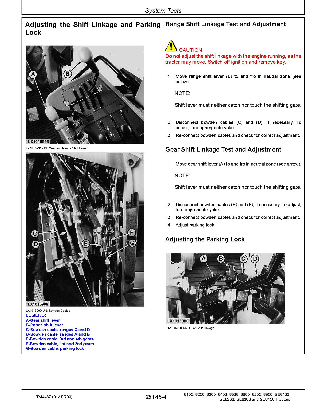John Deere 6100 6100SE 6200 6200SE 6300 6300SE 6400 6400SE 6506 6600 6800 6900 Tractors Europe Operation Test Manual TM4487 (2)