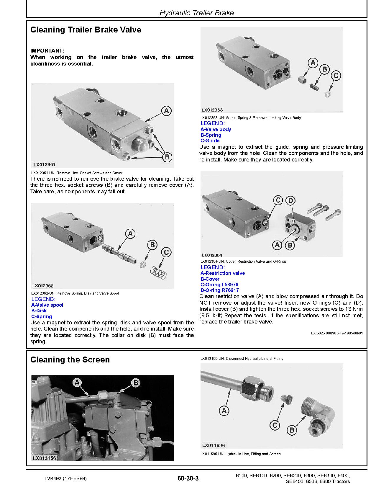 John Deere 6100 6100SE 6200 6200SE 6300 6300SE 6400 6400SE 6506 6600 Tractors Europe Repair Manual TM4493 (4)