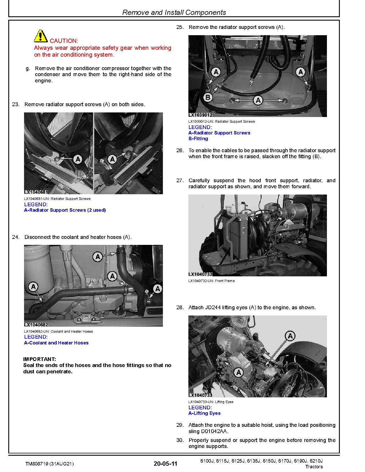 John Deere 6100J 6115J 6125J 6135J 6150J 6170J 6190J 6210J Tractors South America Repair Manual TM808719 (2)